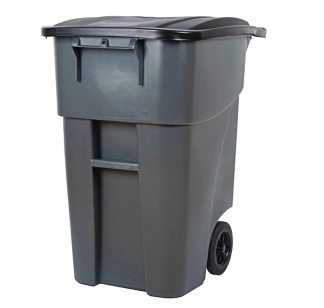 Grey 200 L Roll Out Container with Lid